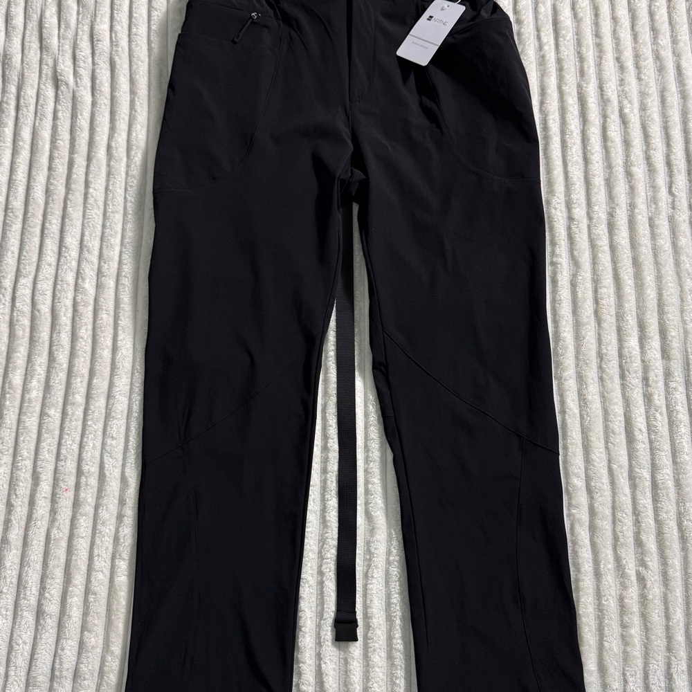 Afitne Women's Straight Leg Yoga Black Active Stretch Pants Size X